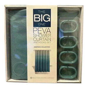 The Big One Emerson Blue Ombre Shower Curtain Set